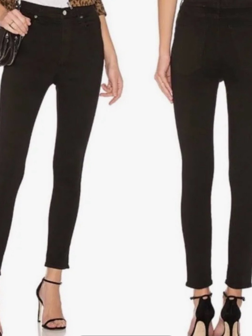 Agolde Black Denim Jeans - Filter Free Skinny in a 25” inseam